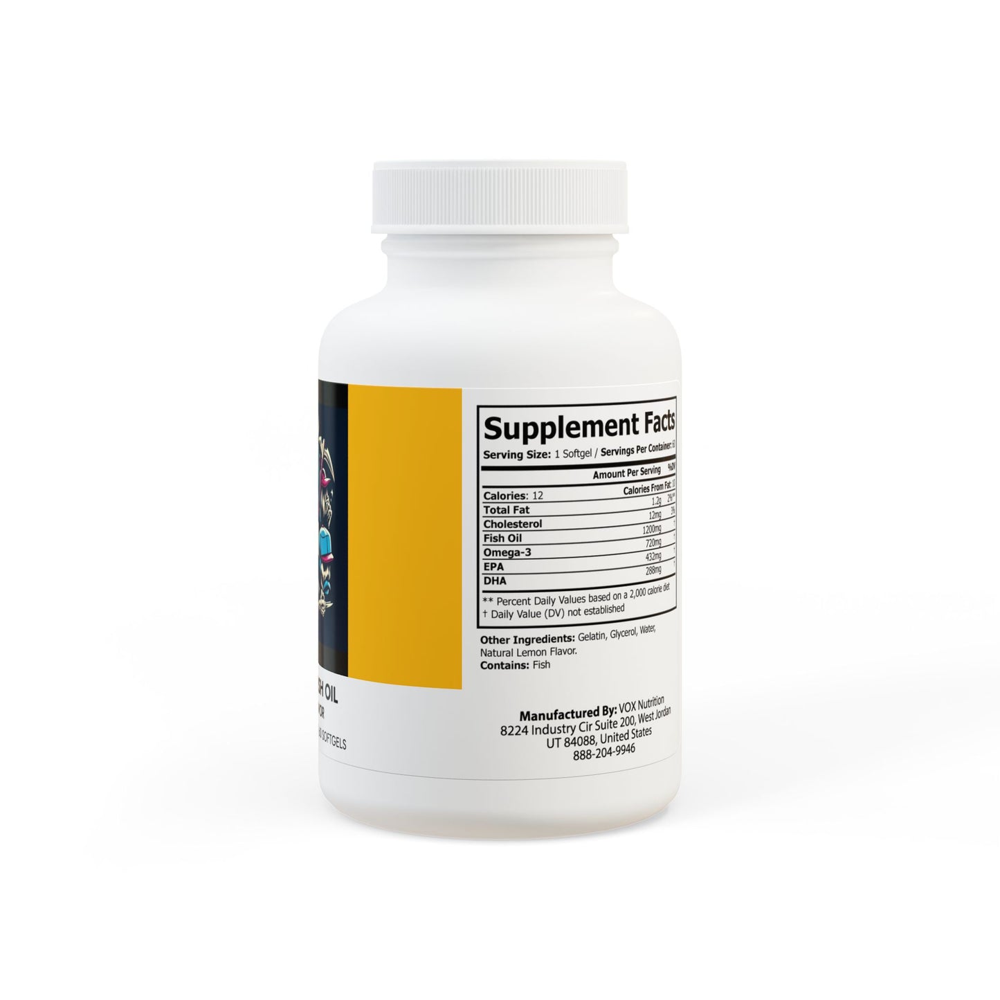 Omega 3 Fish Oil Supplement (60 Softgels)