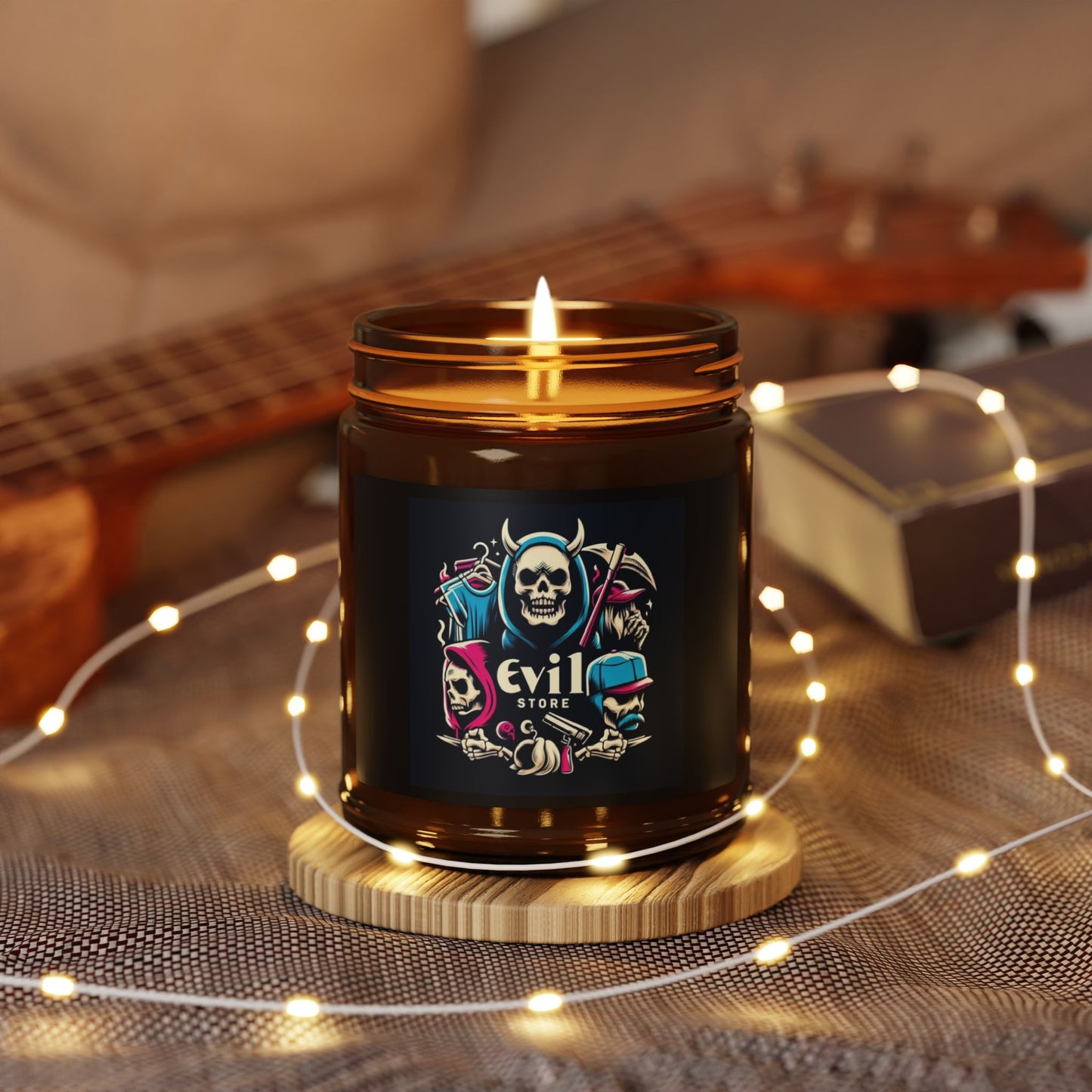 Scented Soy Candle (Multi-Size, Amber Jar)