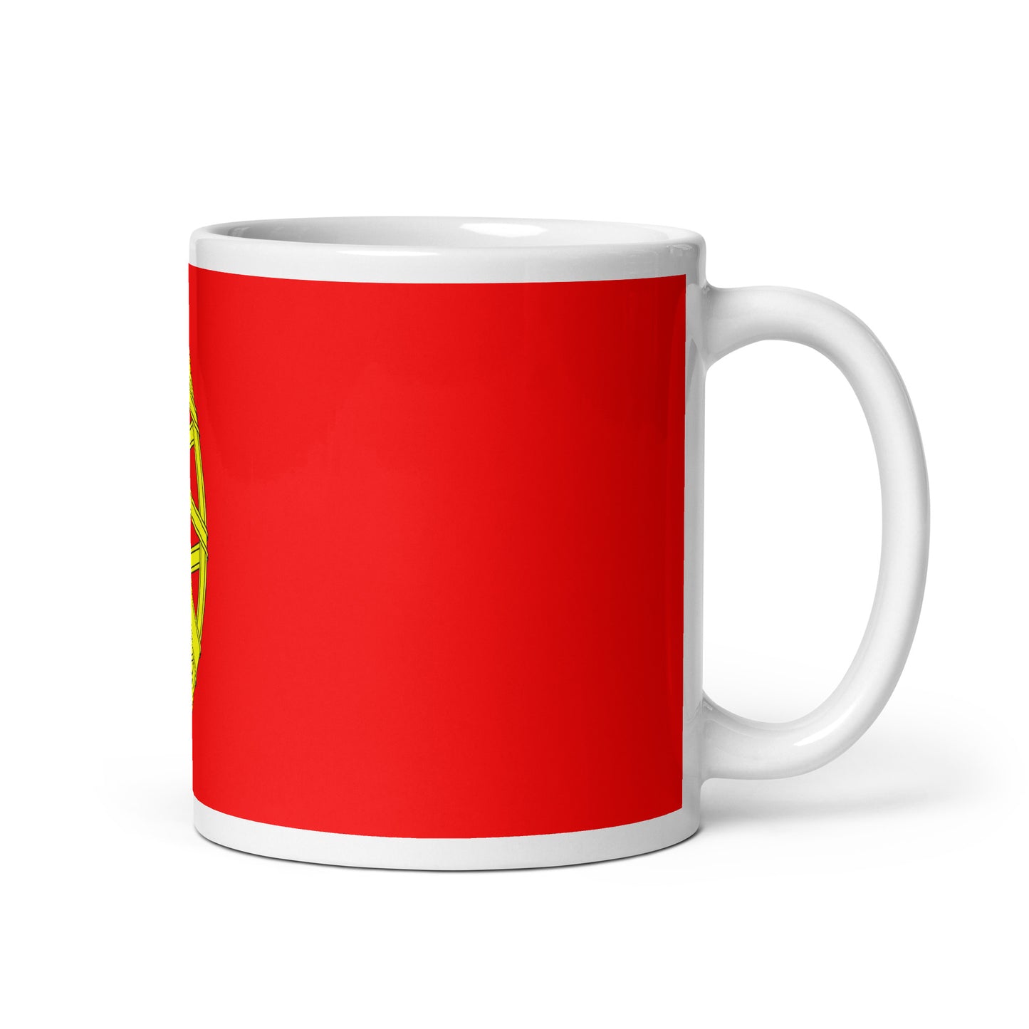 White glossy mug