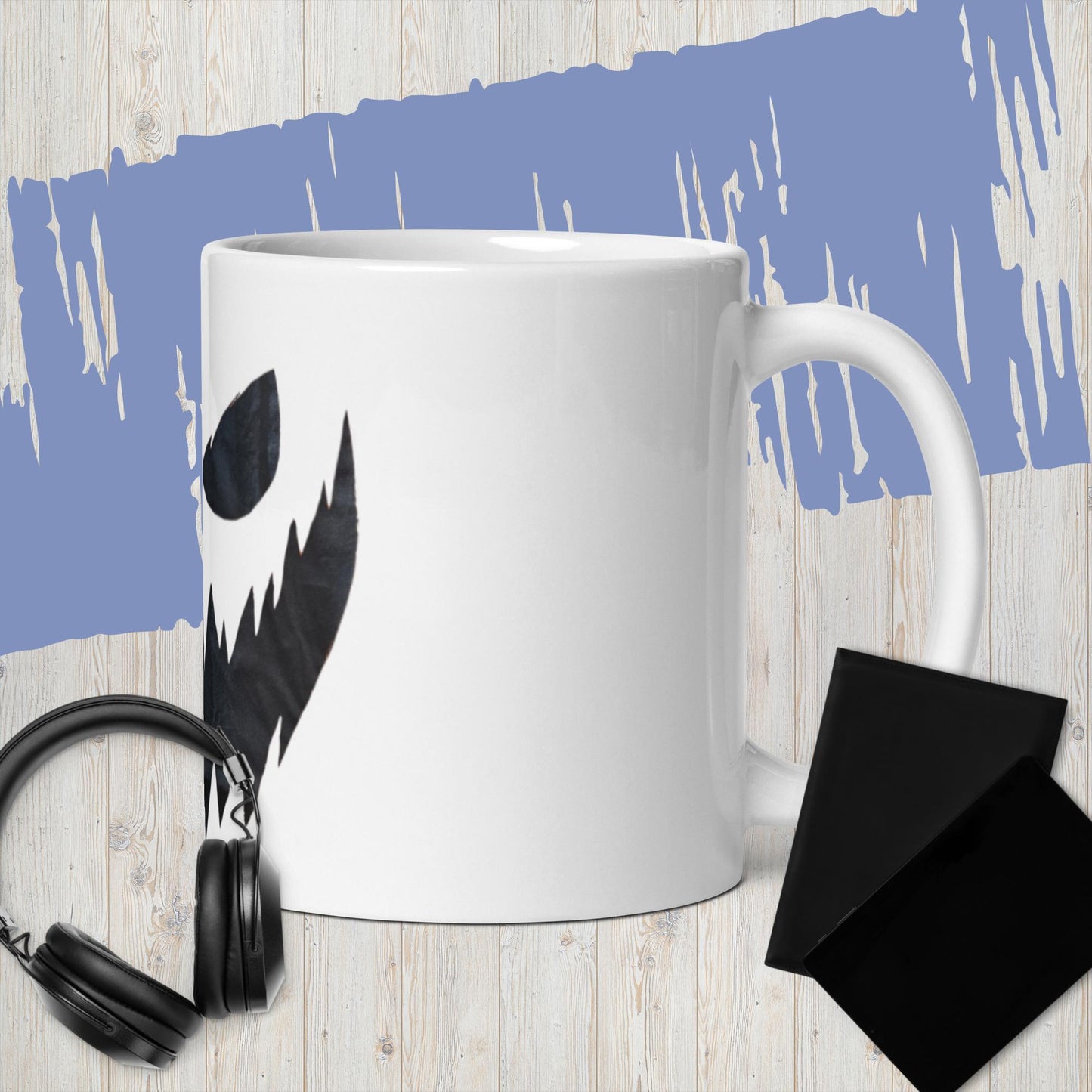 White glossy mug