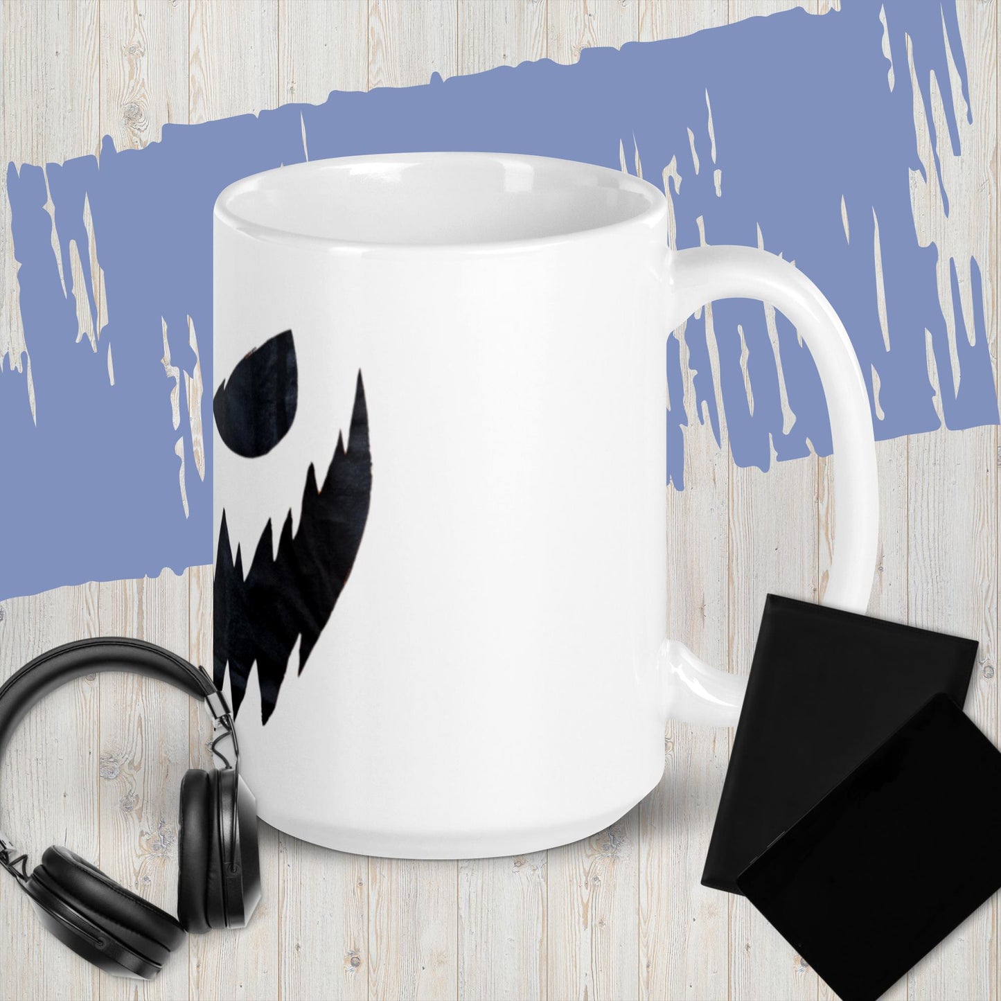 White glossy mug