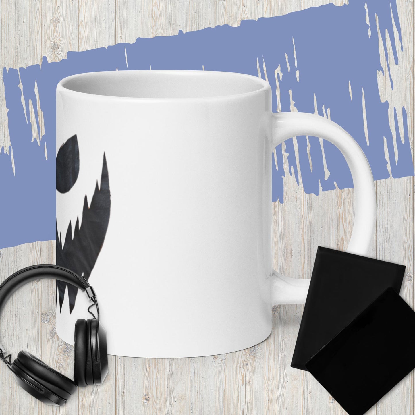 White glossy mug